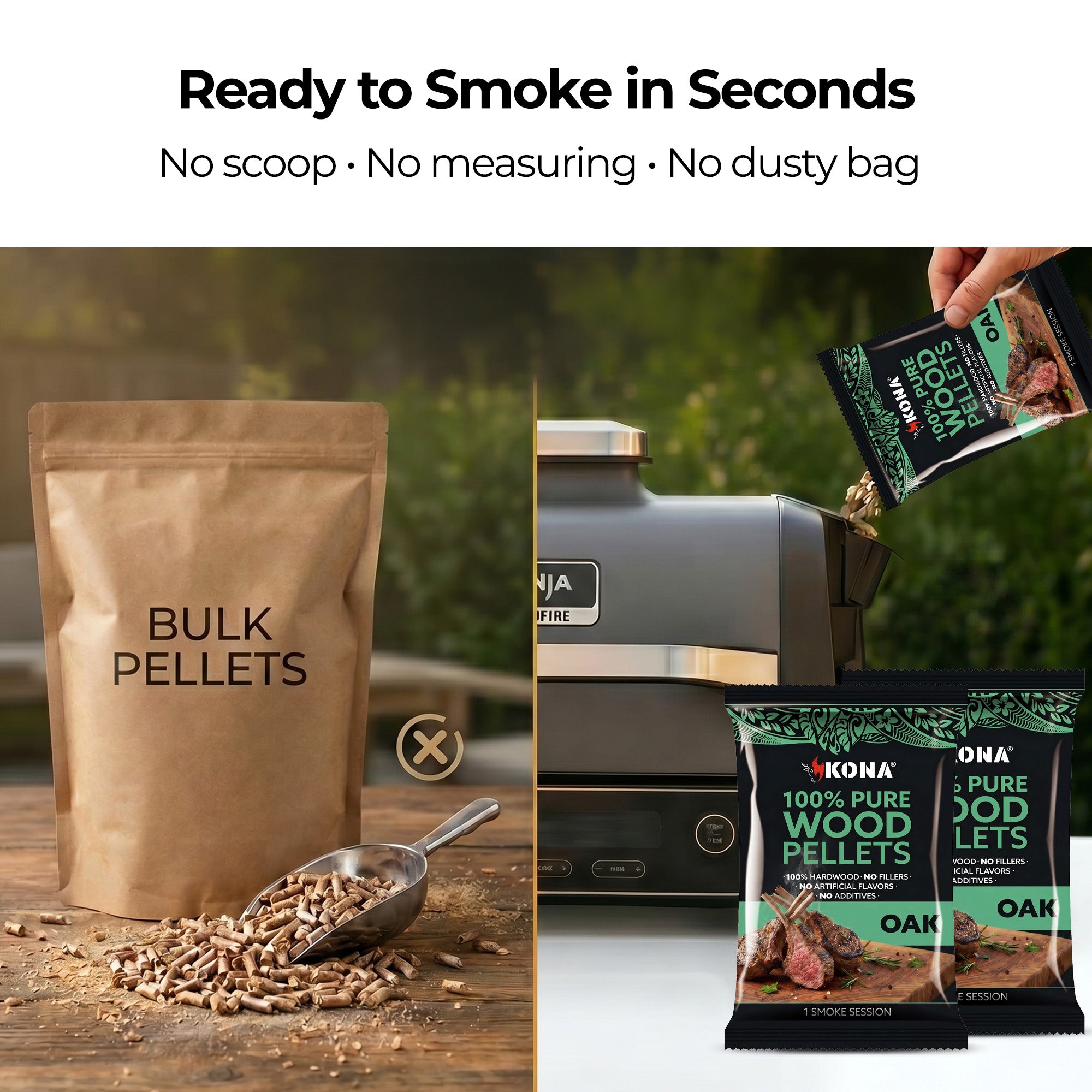 Kona Smoke Pods™ 100% Oak (24-Pack) for Ninja Woodfire Grill