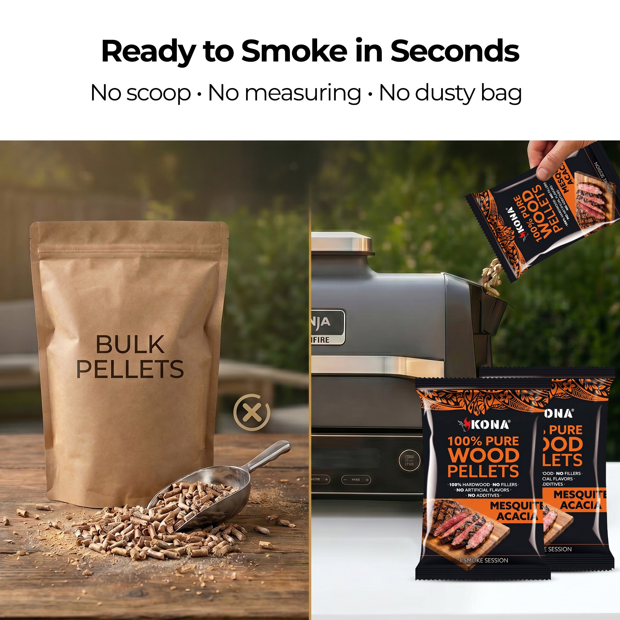 Kona Smoke Pods™ Mesquite Acacia (24-Pack) for Ninja Woodfire Grill