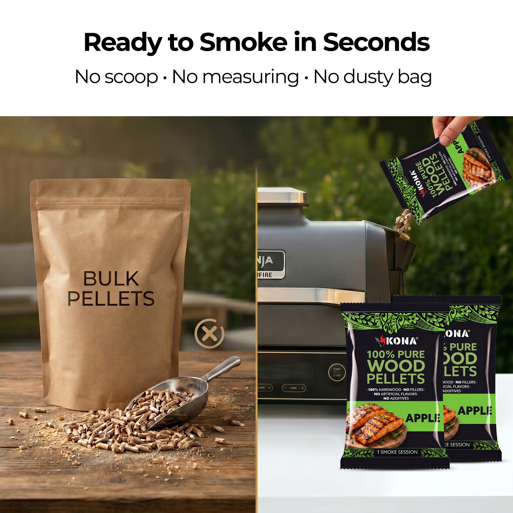 Kona Smoke Pods™ 100% Apple (24-Pack) for Ninja Woodfire Grill