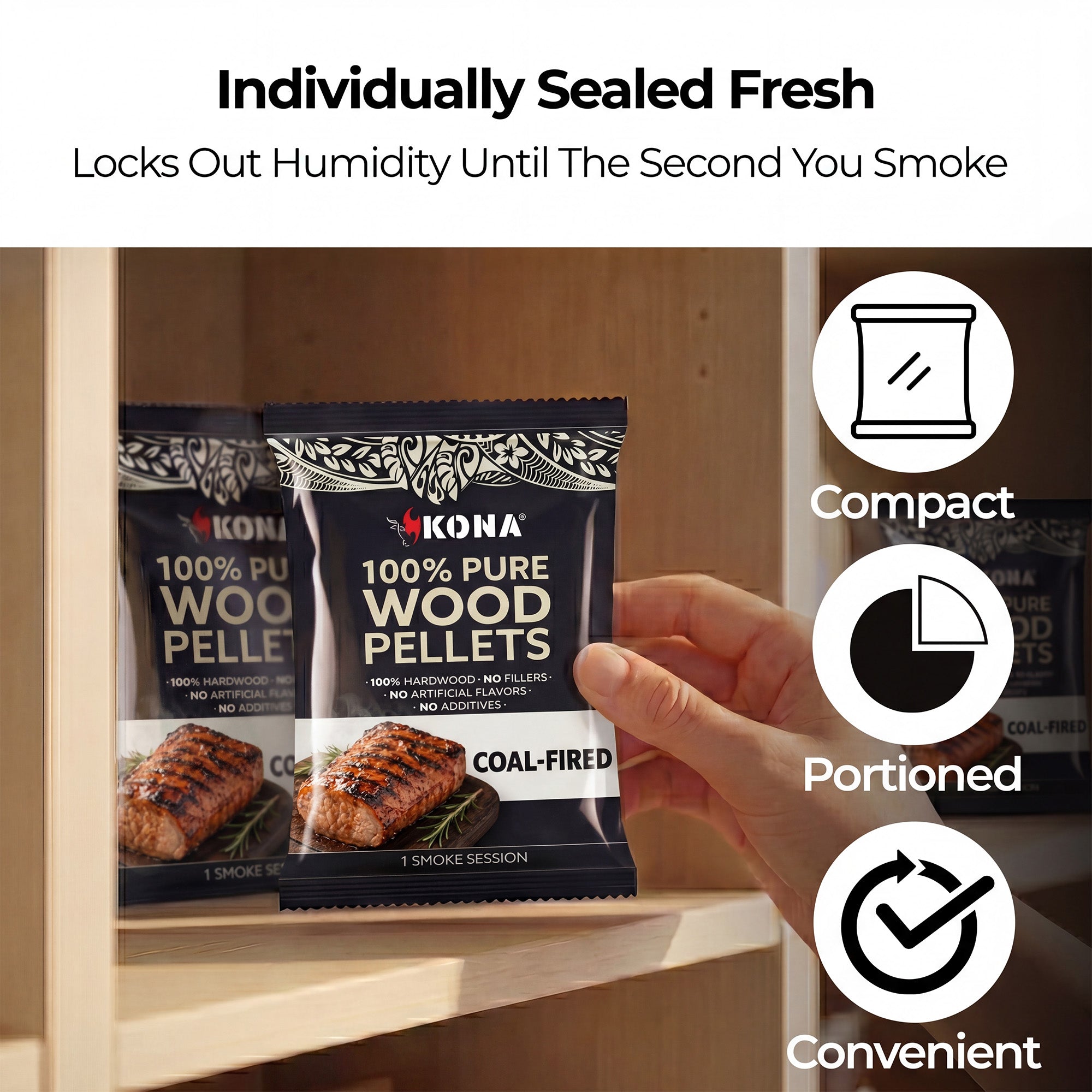 Kona Smoke Pods™ Coal-Fired Blend (24-Pack) for Ninja Woodfire Grill