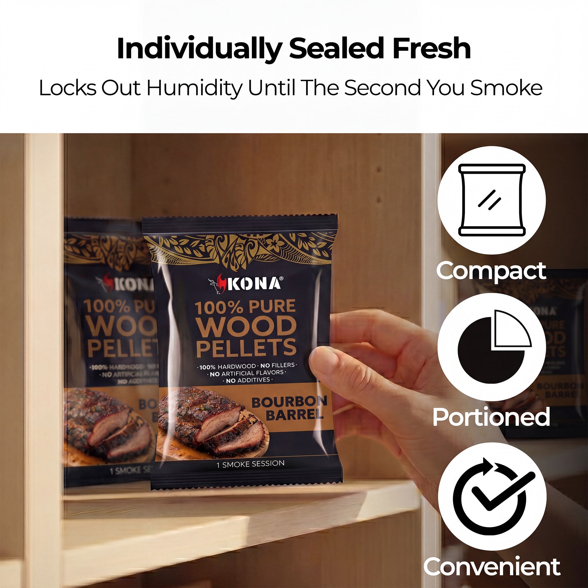 Kona Smoke Pods™ Bourbon Barrel Blend (24-Pack) for Ninja Woodfire Grill