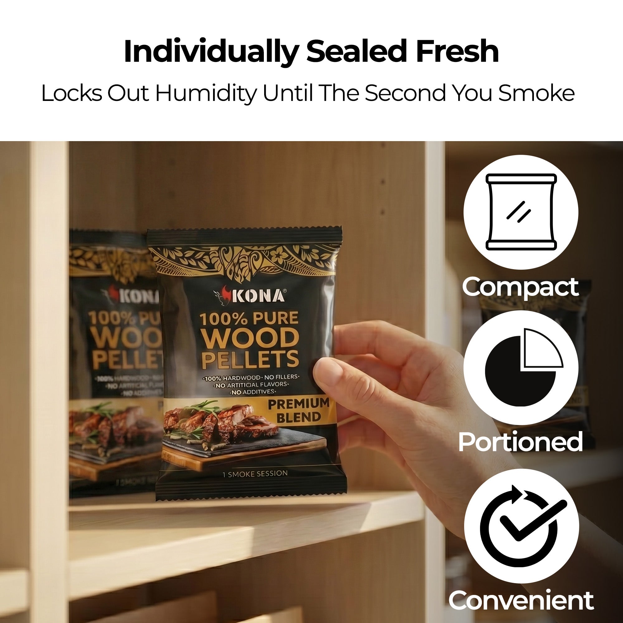 Kona Smoke Pods™ Premium Blend (24-Pack) for Ninja Woodfire Grill