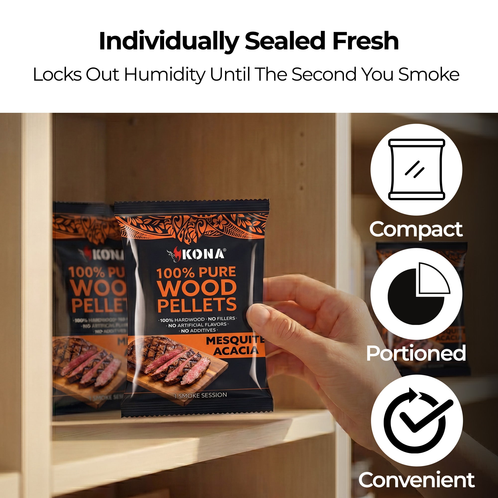 Kona Smoke Pods™ Mesquite Acacia (24-Pack) for Ninja Woodfire Grill