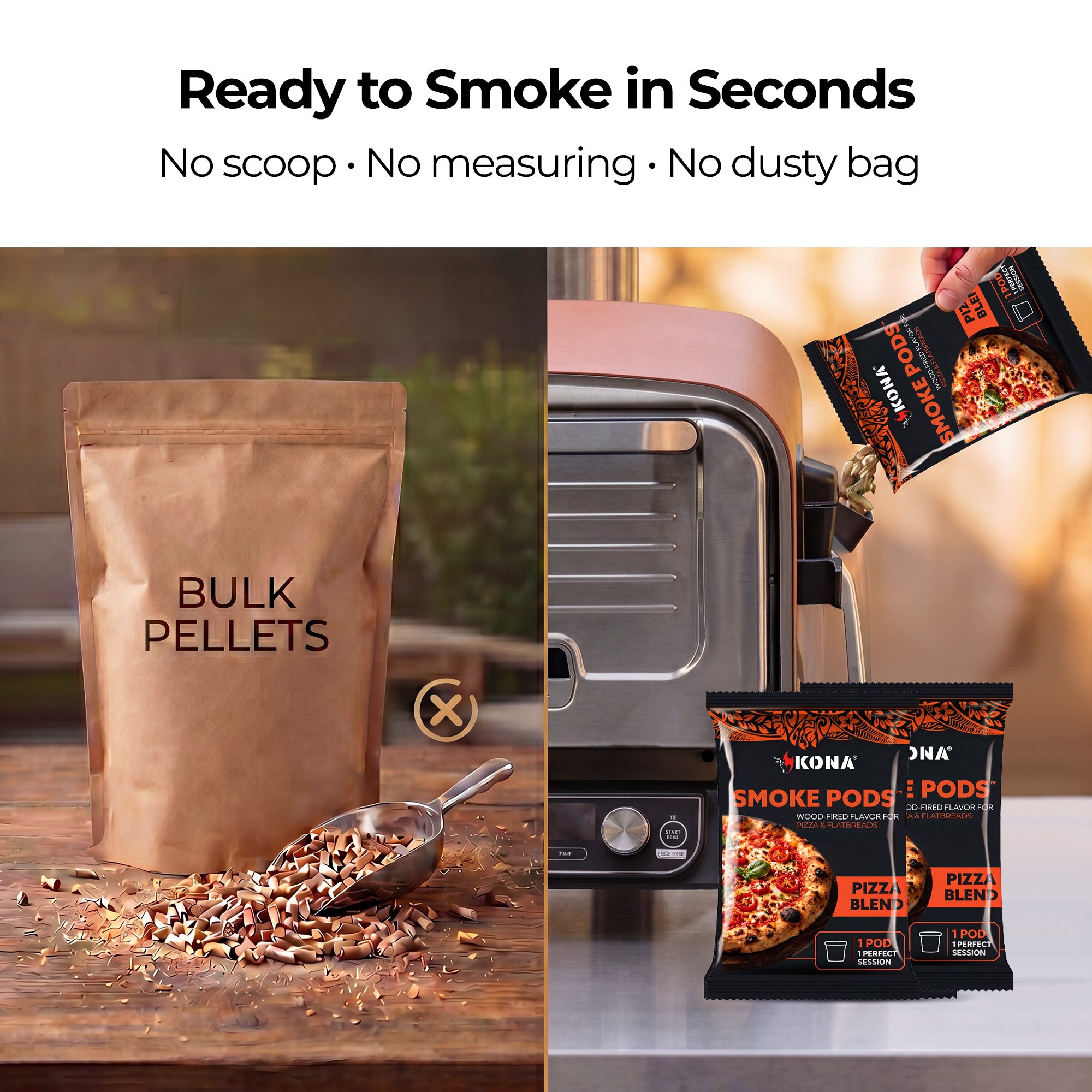 Kona Smoke Pods™ Pizza Blend (24-Pack) for Ninja Woodfire Grill