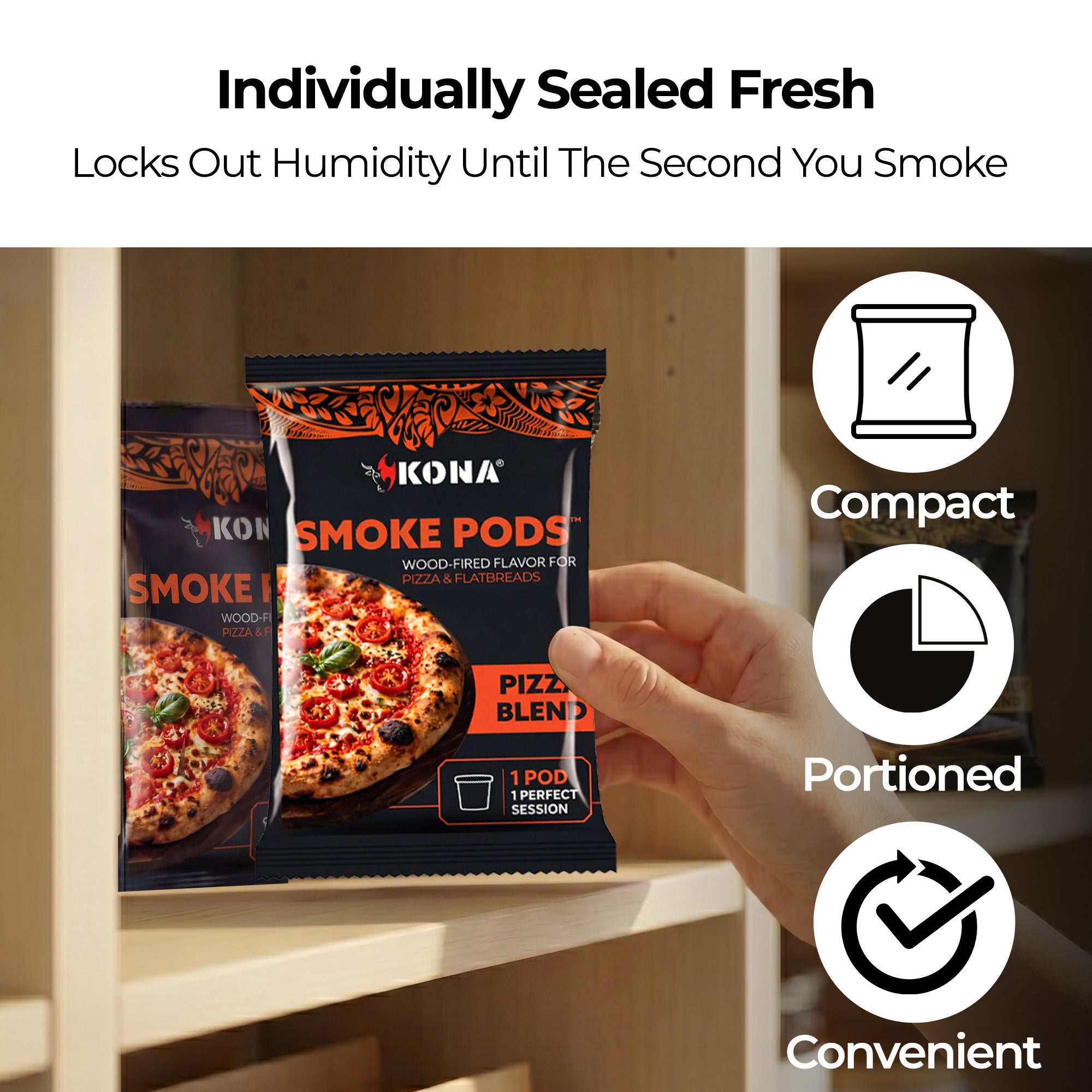 Kona Smoke Pods™ Pizza Blend (24-Pack) for Ninja Woodfire Grill