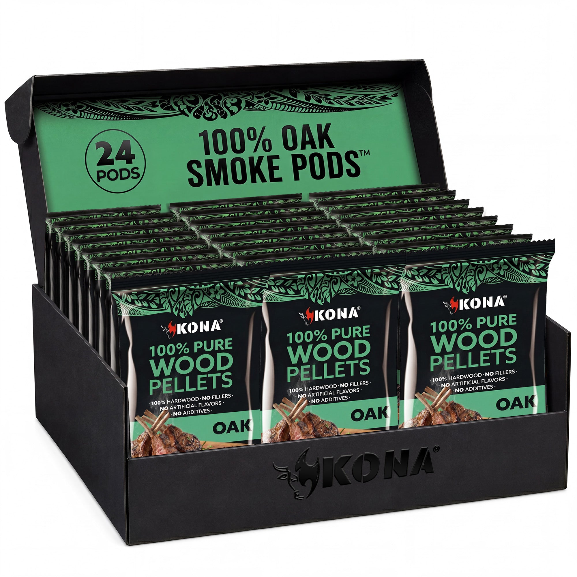 Kona Smoke Pods™ 100% Oak (24-Pack) for Ninja Woodfire Grill