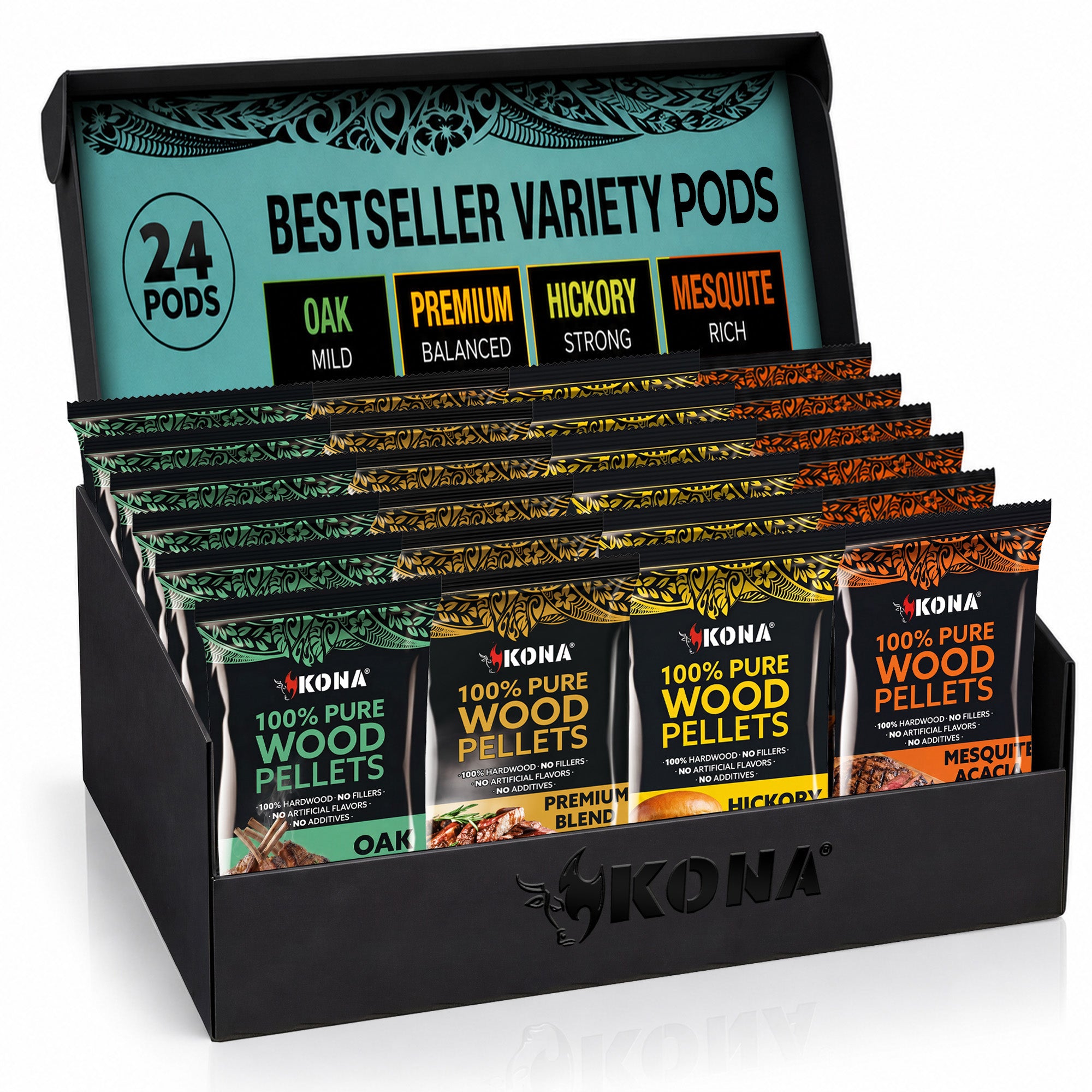 Kona Smoke Pods™ Variety Pack (24-Pack) for Ninja Woodfire Grill