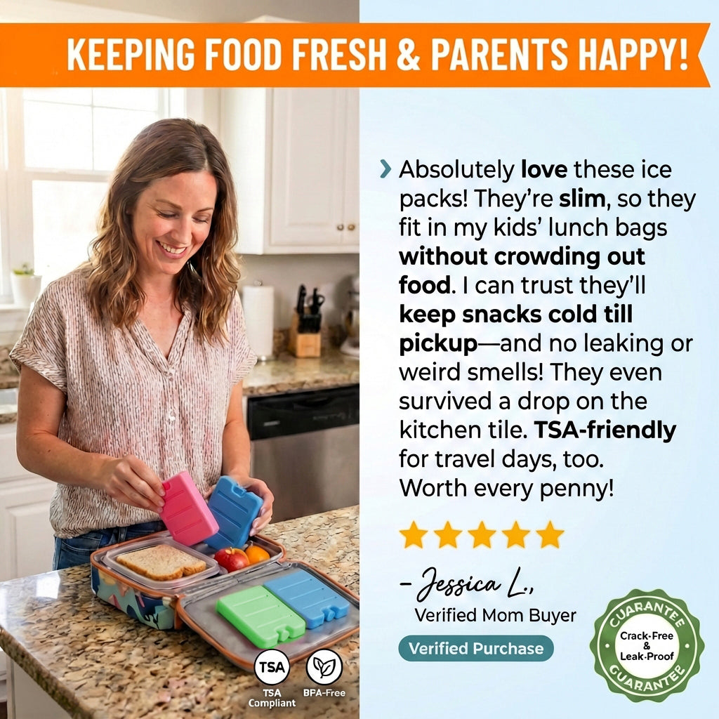 Small Ice Packs - TSA Compliant (Set of 6)