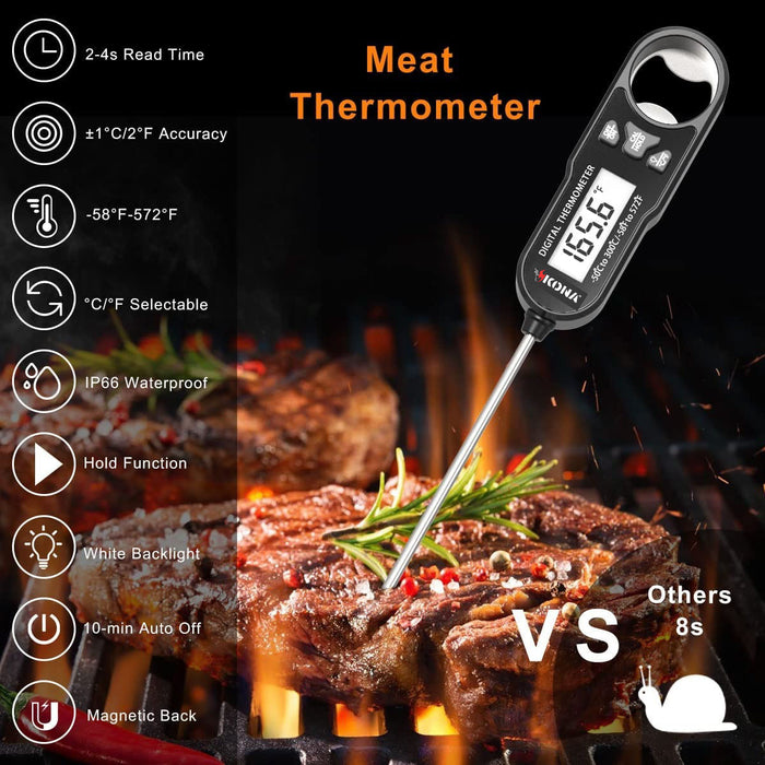 Digital Candy Thermometer Spatula 2 in 1, Instant Read Candy Thermometer Digital, BPA Free Silicone Spatula Thermometer for Kitchen, Meat Cooking