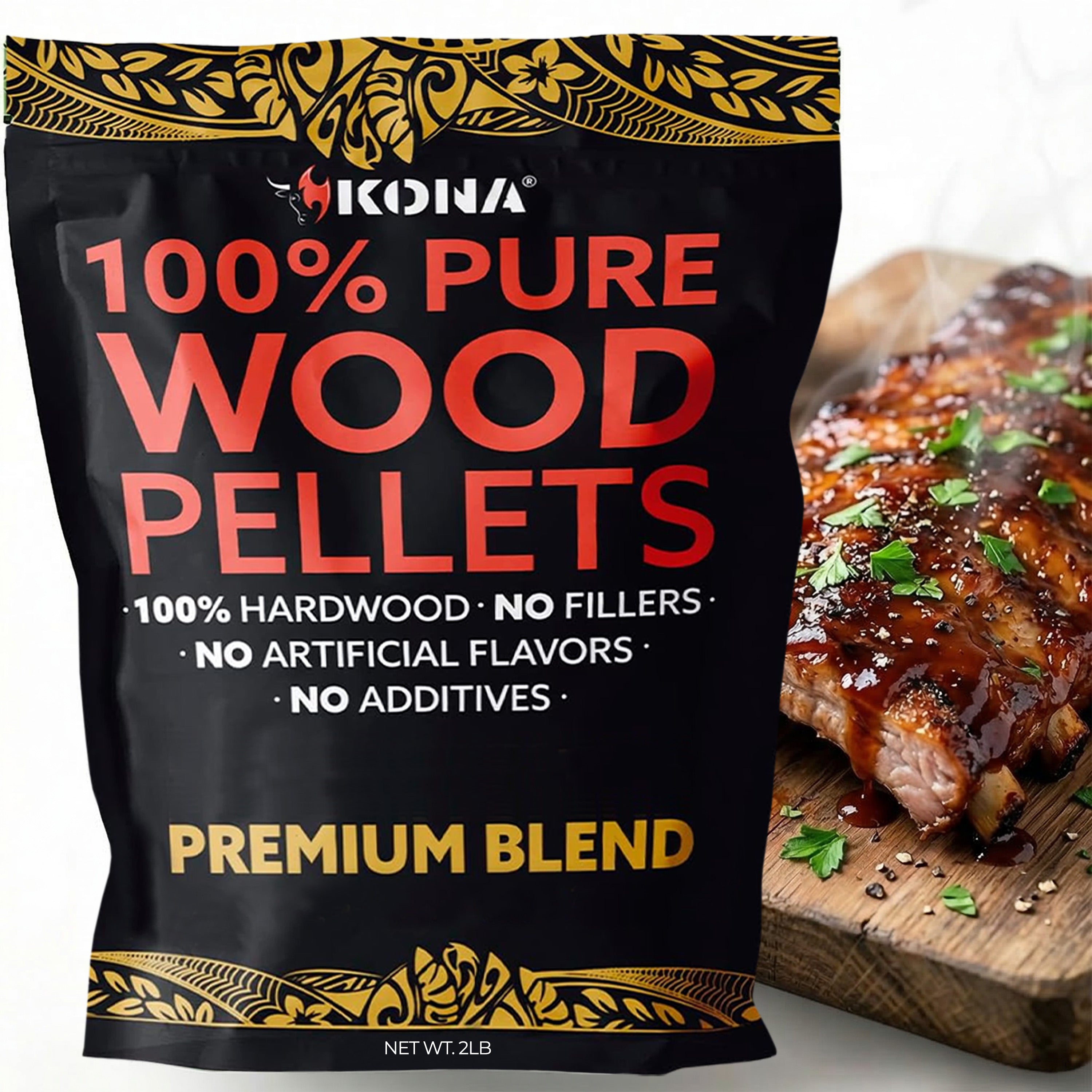 Kona Premium Blend Wood Smoker Pellets for Ninja Woodfire & Smokers