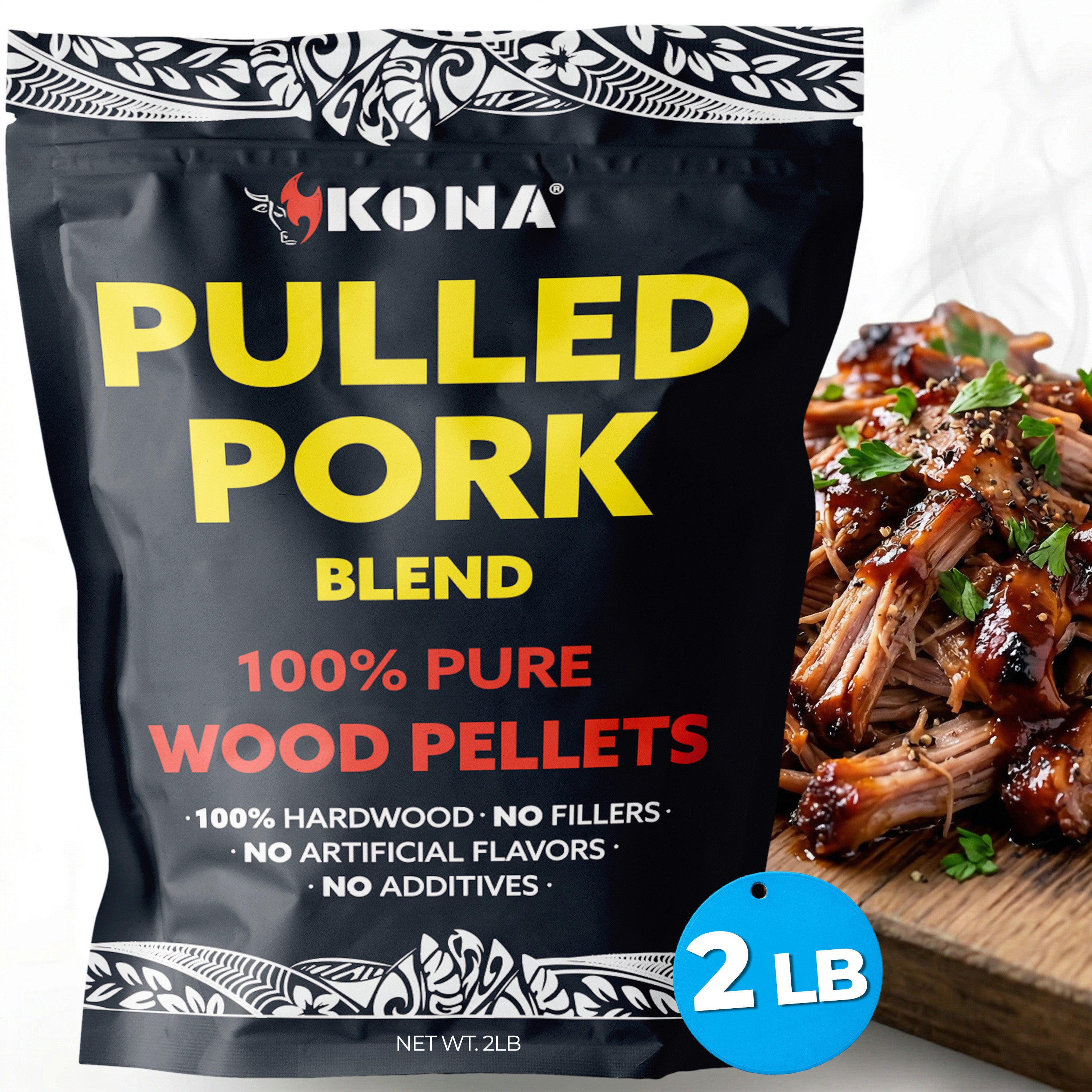 Kona Pulled Pork Blend Wood Smoker Pellets for Ninja Woodfire Grill