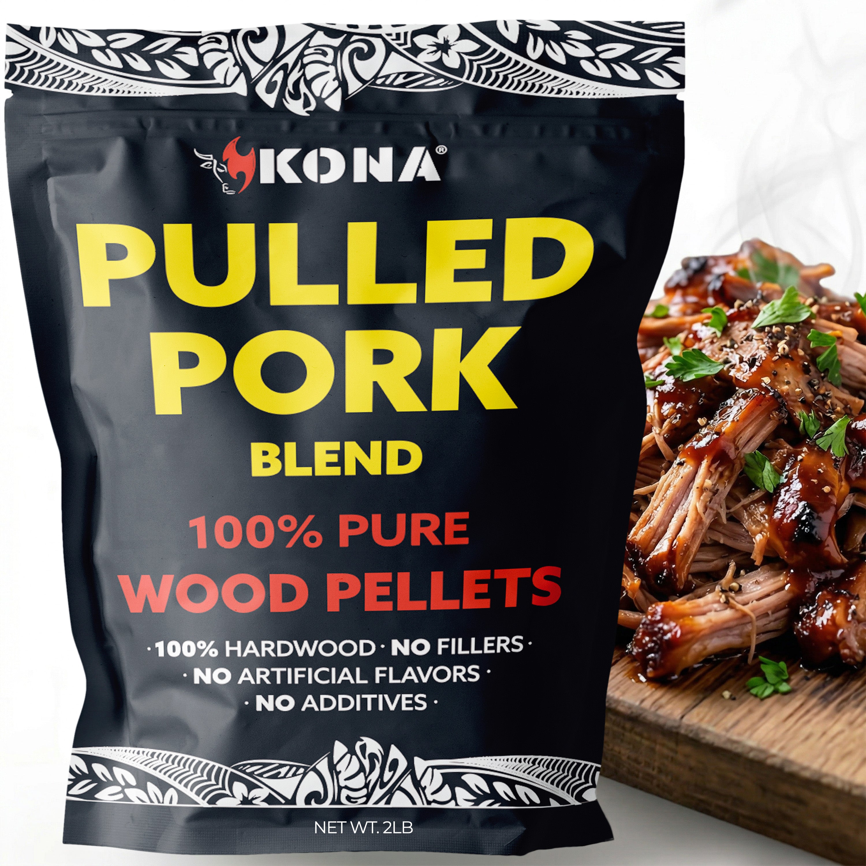 Kona Pulled Pork Blend Wood Smoker Pellets for Ninja Woodfire Grill