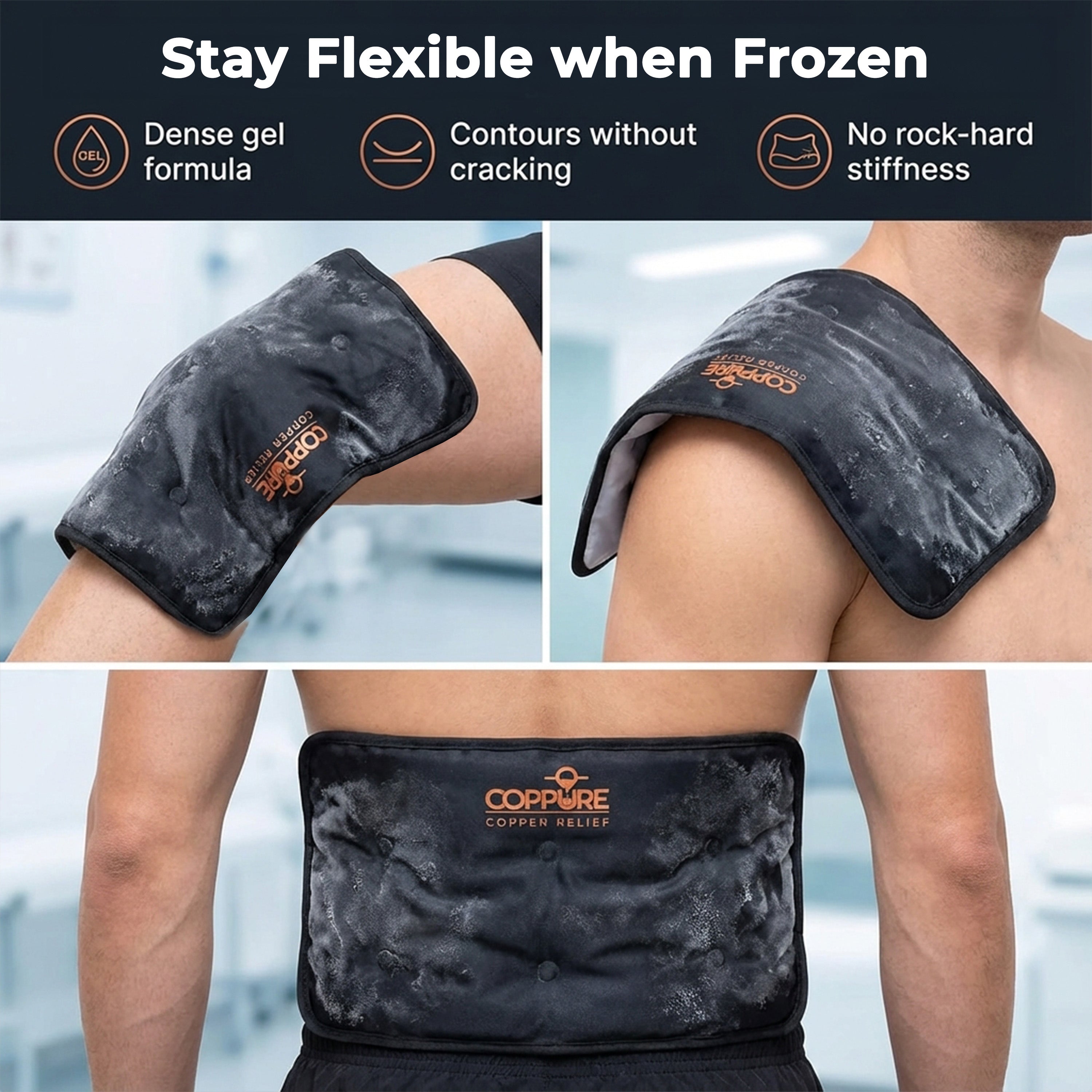 Soft Flexible Medical Ice Packs for Injuries – 15” x 11” - 2 Pack