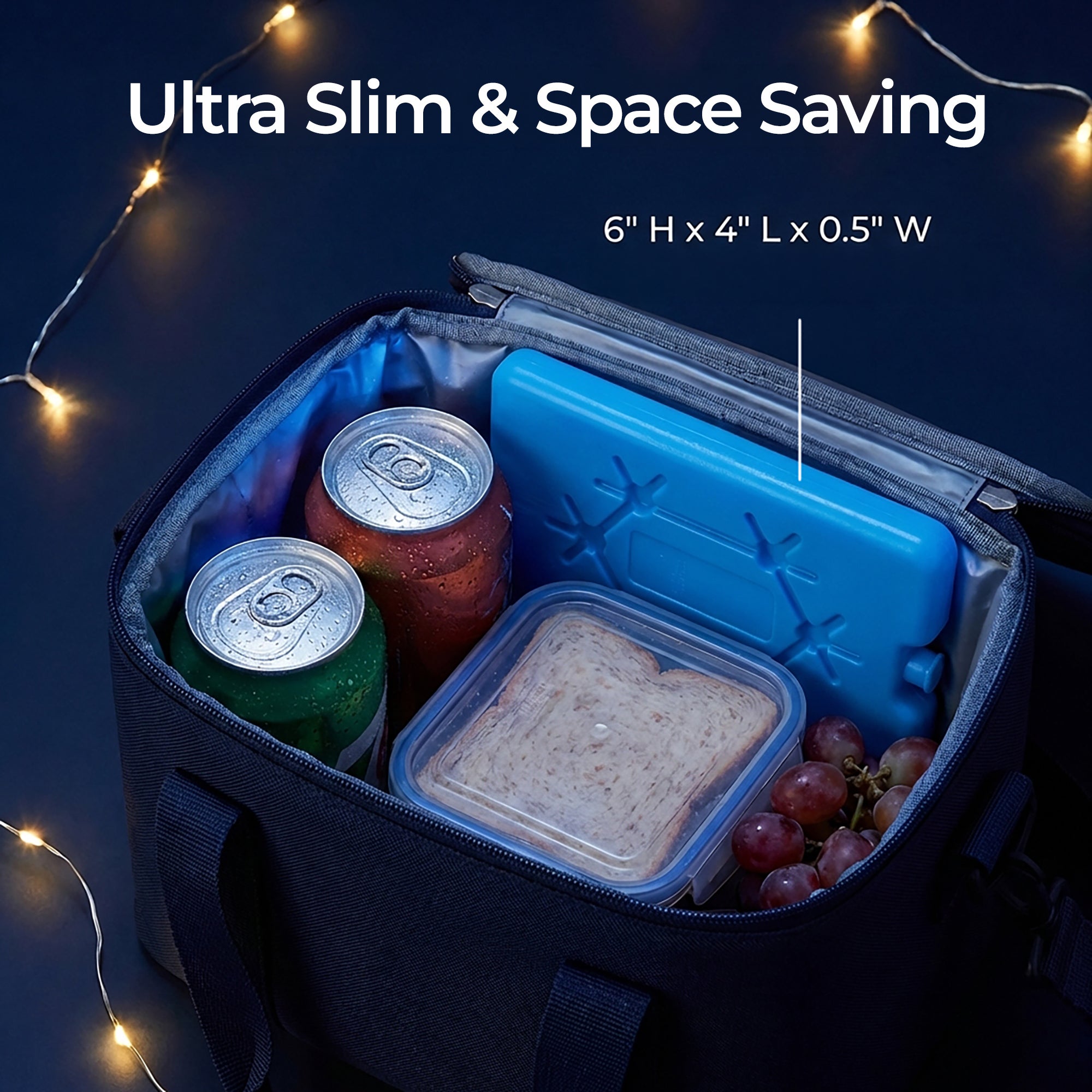 Slim Ice Packs for Lunch Boxes (Set of 4)