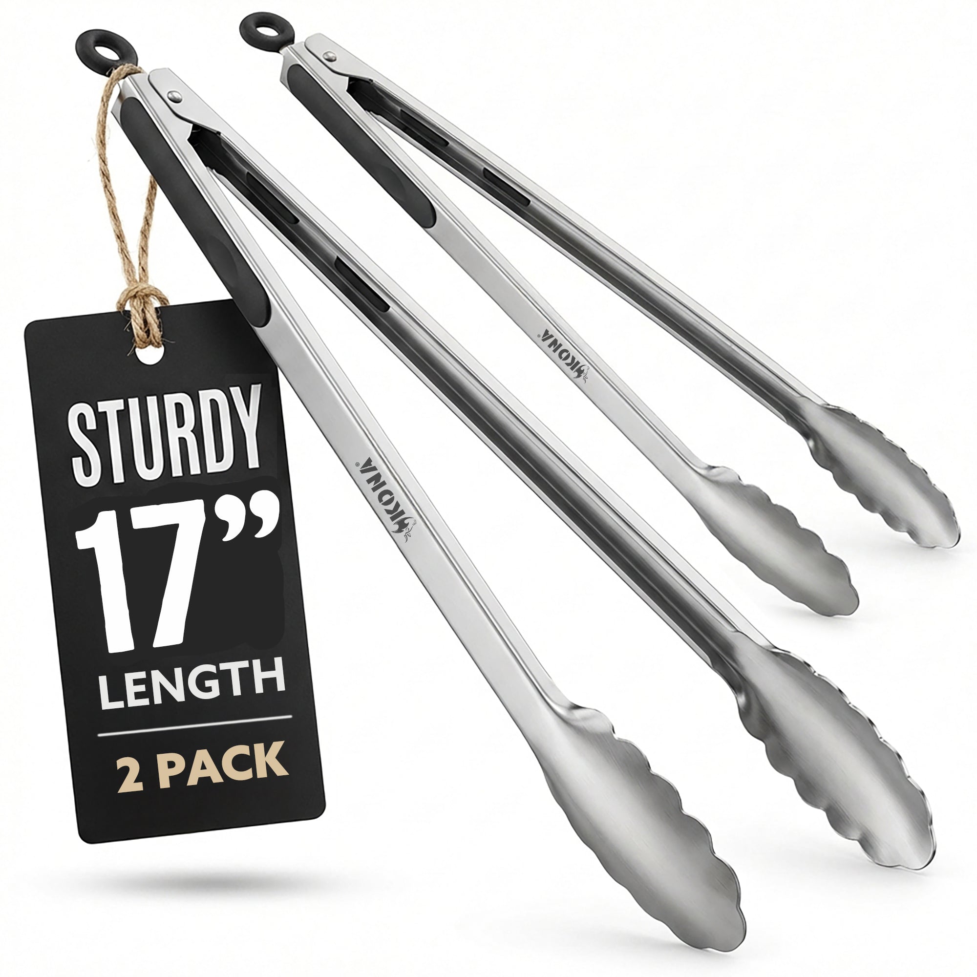 Stainless Steel Locking Grill Tongs - 18"