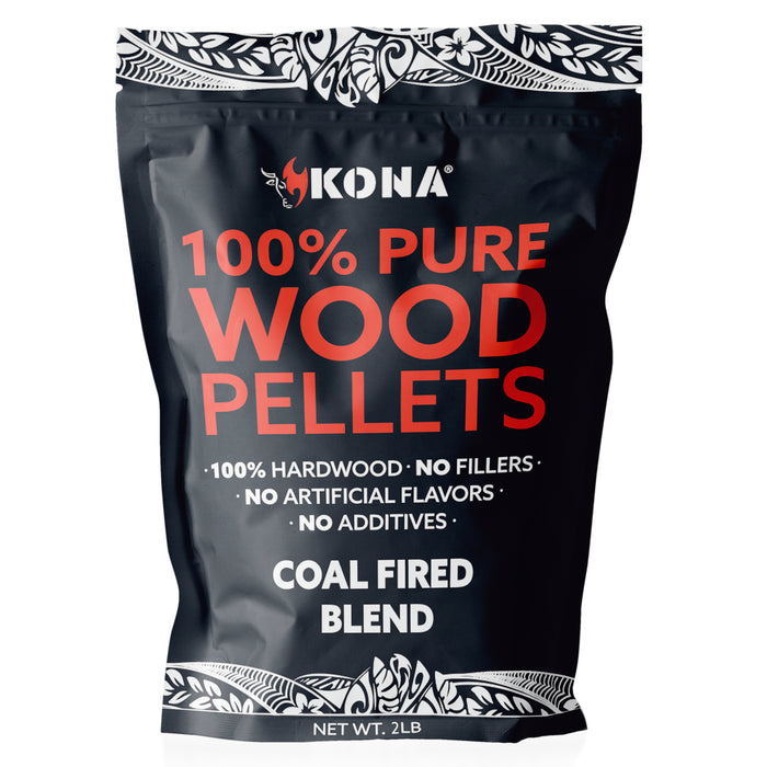 Kona Coal-Fired Pizza Charcoal Wood Smoker Pellets 100% Natural