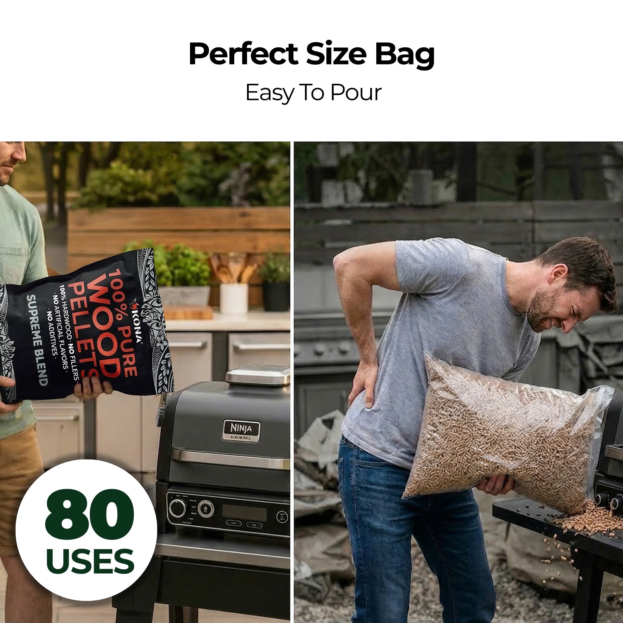 Kona Supreme Blend Wood Smoker Pellets for Ninja Woodfire & Smokers