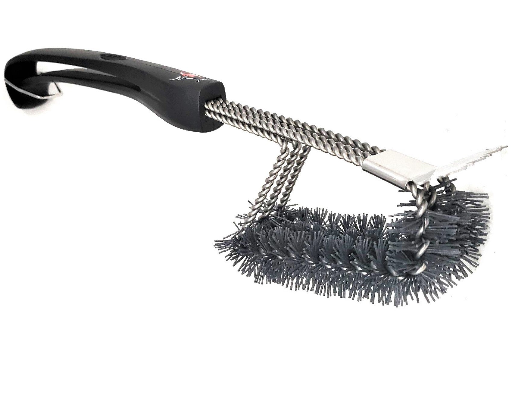 Safe/Clean Ceramic Nylon Bristle Grill Brush with Scraper