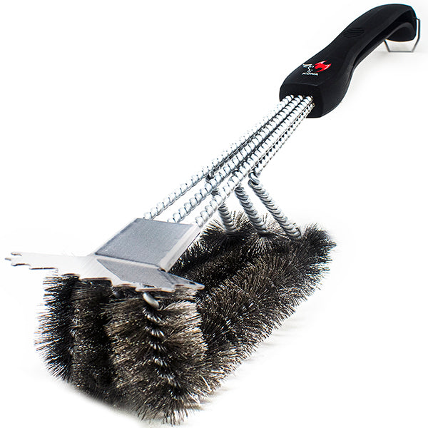 Grill Brush Bristle Free, Safe BBQ Brush Cleaner and Scraper for Outdoor  Grill, 18” Stainless Grill Grate Scrubber, Cleaning Brushes for Porcelain