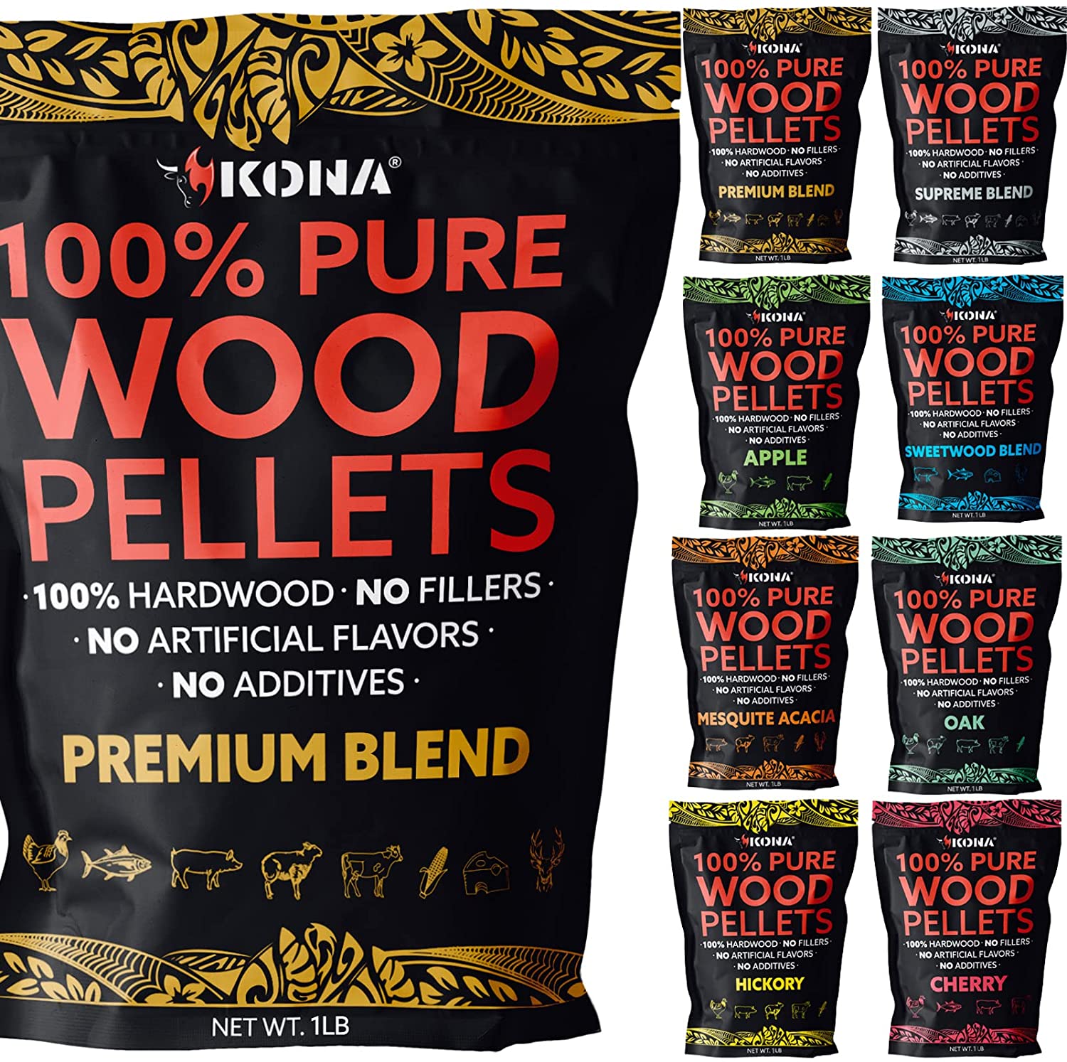  Kona Wood Pellets All Variety Pack, Intended for