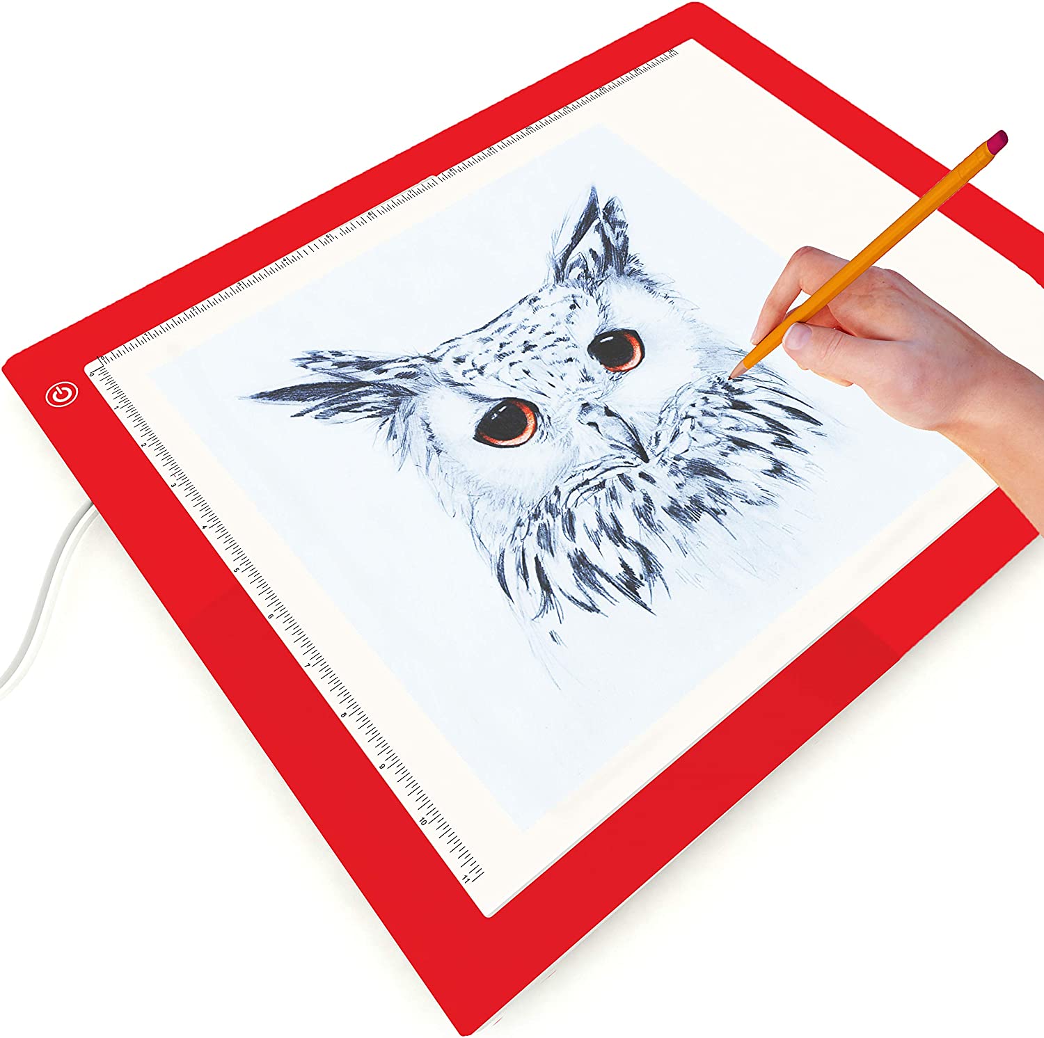 Picture/Perfect Best Light Box For Tracing - Tattoo, Diamond Painting, Weeding Vinyl - Large A3 Light Pad - 17x14 inch, Hi, Mid & Low Brightness [Red]