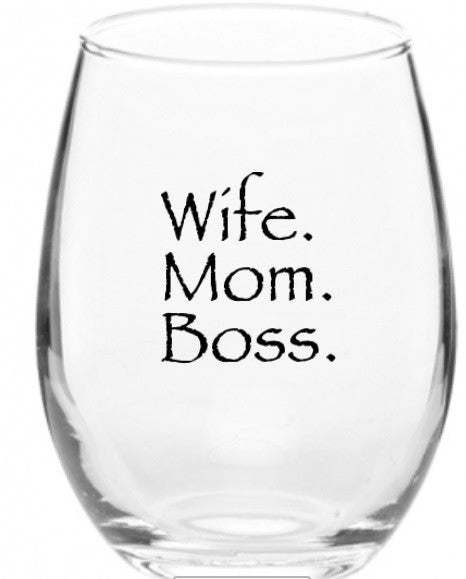 OPEN BOX Sip With Attitude Stemless Wine Glasses