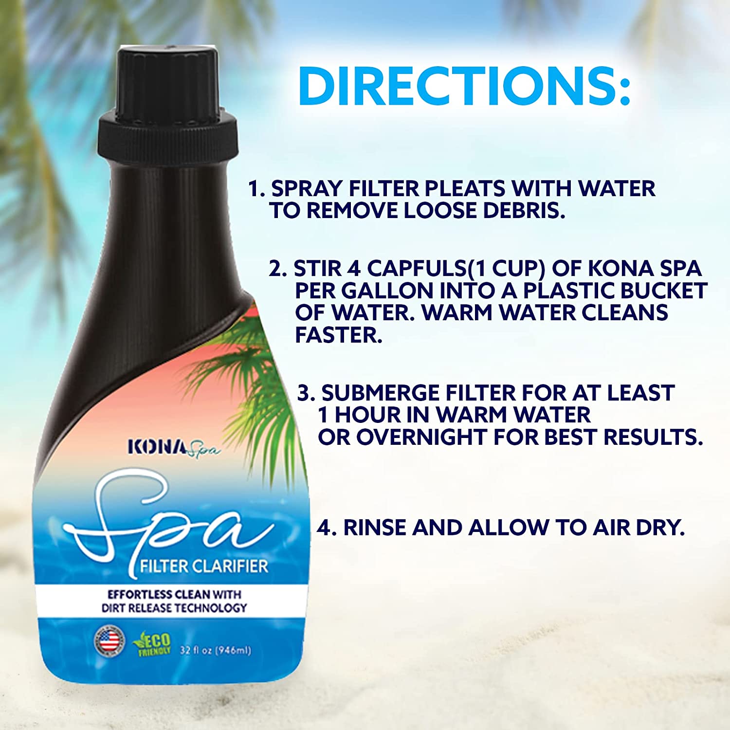 Spa & Pool Filter Cleaner - 32 Fl Oz