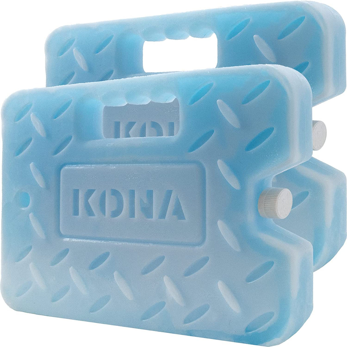 Kona Large Ice Pack for Coolers [Blue Ice 4lb] Extreme Long Lasting Design  Absorbs Heat to Cool Faster - Refreezable. Reusable. Colder Than Ice (-5C)