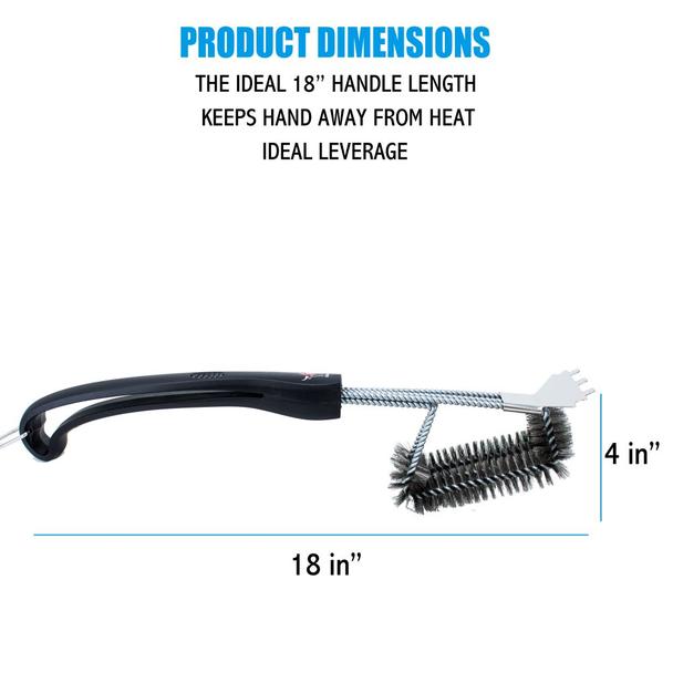 360 Clean Bristle Grill Brush - Speed Scraper
