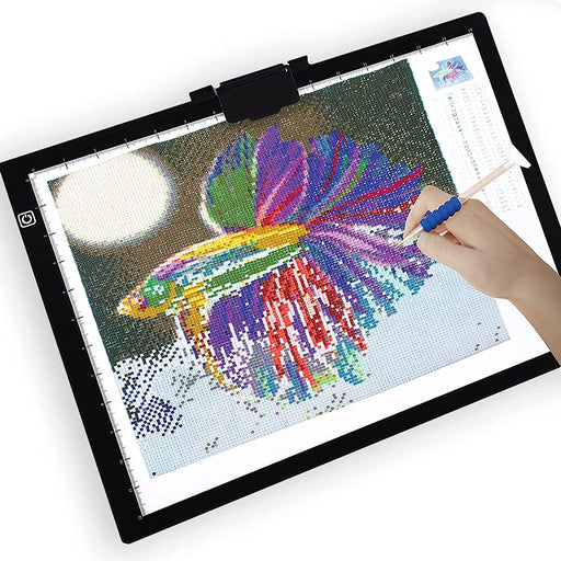 Picture/Perfect A3 LED Bright Light Pad for Diamond Painting - Professional Quality - USB Powered Light Board Kit, Adjustable Brightness with Premium Pen and Paper Holder