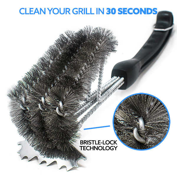 Kona's Top Rated Grill Brush & Scraper - Stainless Steel
