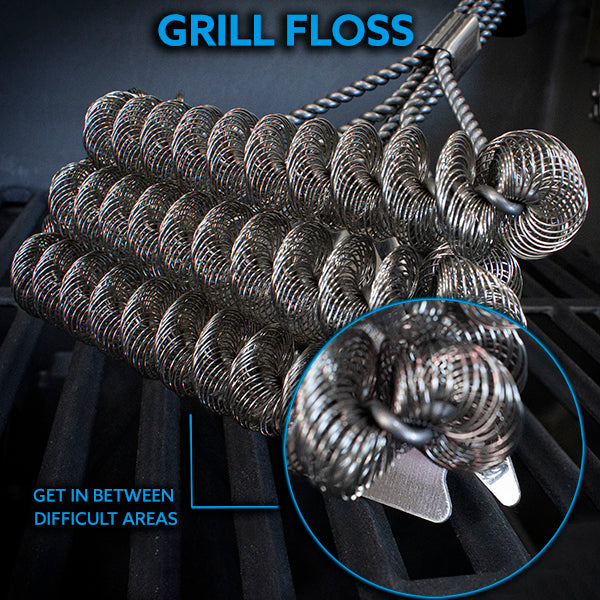 Kona Safe/Clean Grill Brush with Flat/Scrape Scraper - Compatible with Weber and Other Brands Flat Grill Grates - BBQ Cleaner for GAS Grills