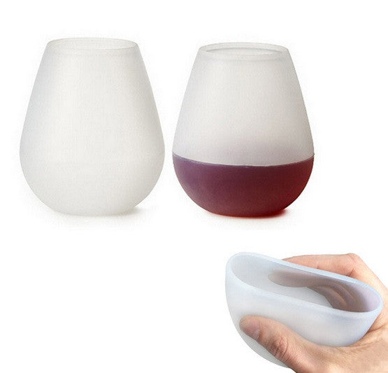 Unbreakable Traveling Silicone Wine Glass (2 Pack)