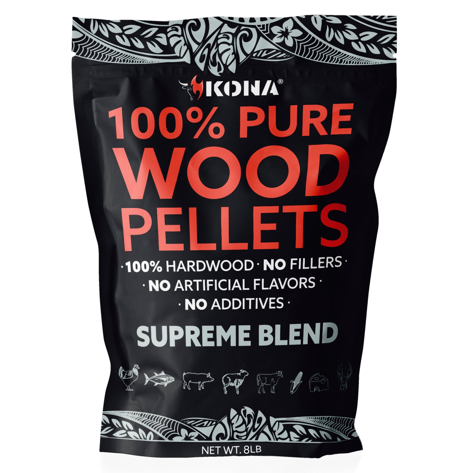Kona Bold Supreme Blend Wood Pellets Grilling, BBQ Smoking Conce