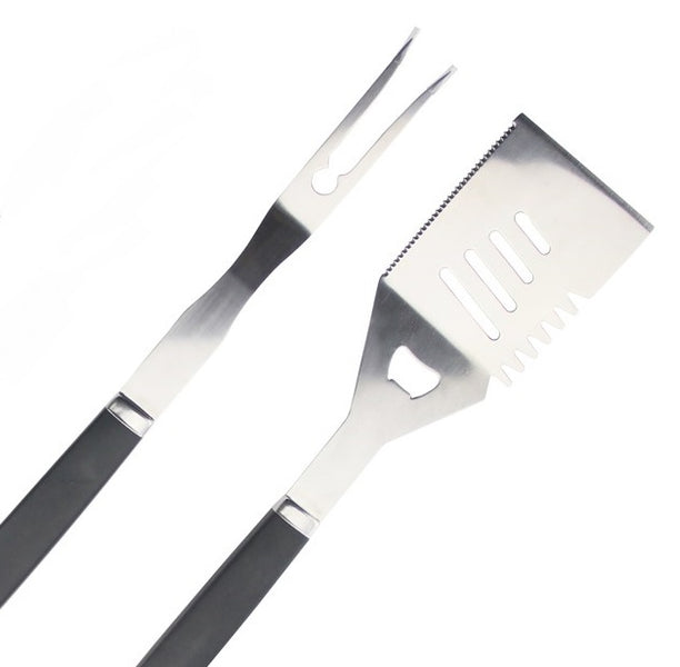 Stainless Steel BBQ Grill Accessories Teppanyaki Steak Chopper Camping  Scraper Spatula Set Griddle Fork - China Fork and Grill Fork price