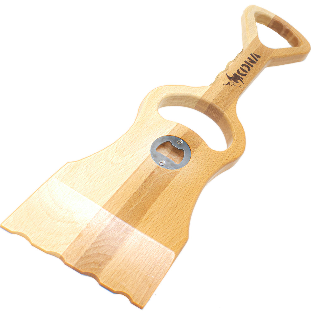 Kona Safe/Clean Premium Wooden Grill Scraper & BBQ Grill Cleaner with Bottle Opener