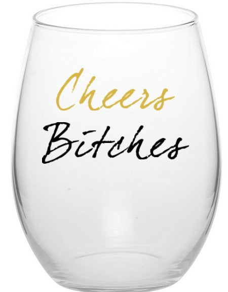 OPEN BOX Sip With Attitude Stemless Wine Glasses
