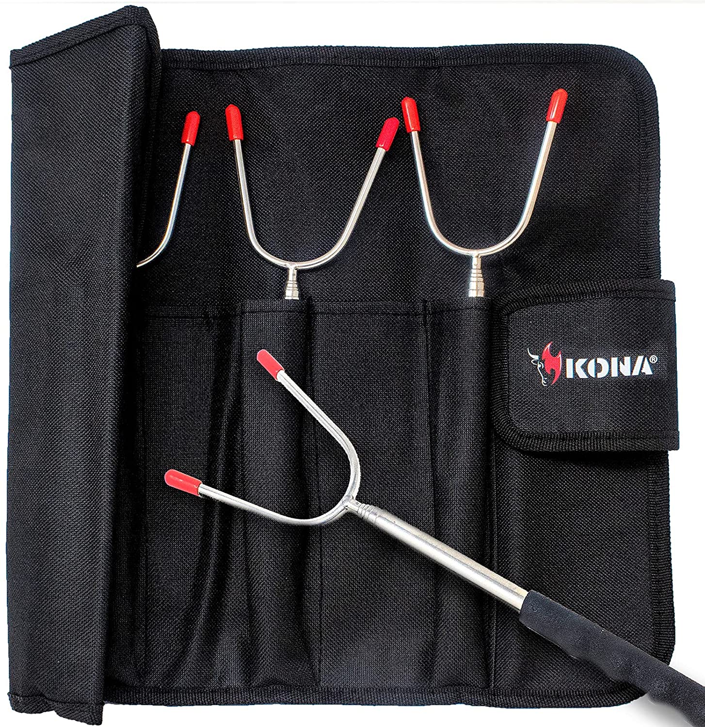 Telescoping Roasting Sticks - 4 Pack Set with Deluxe Case