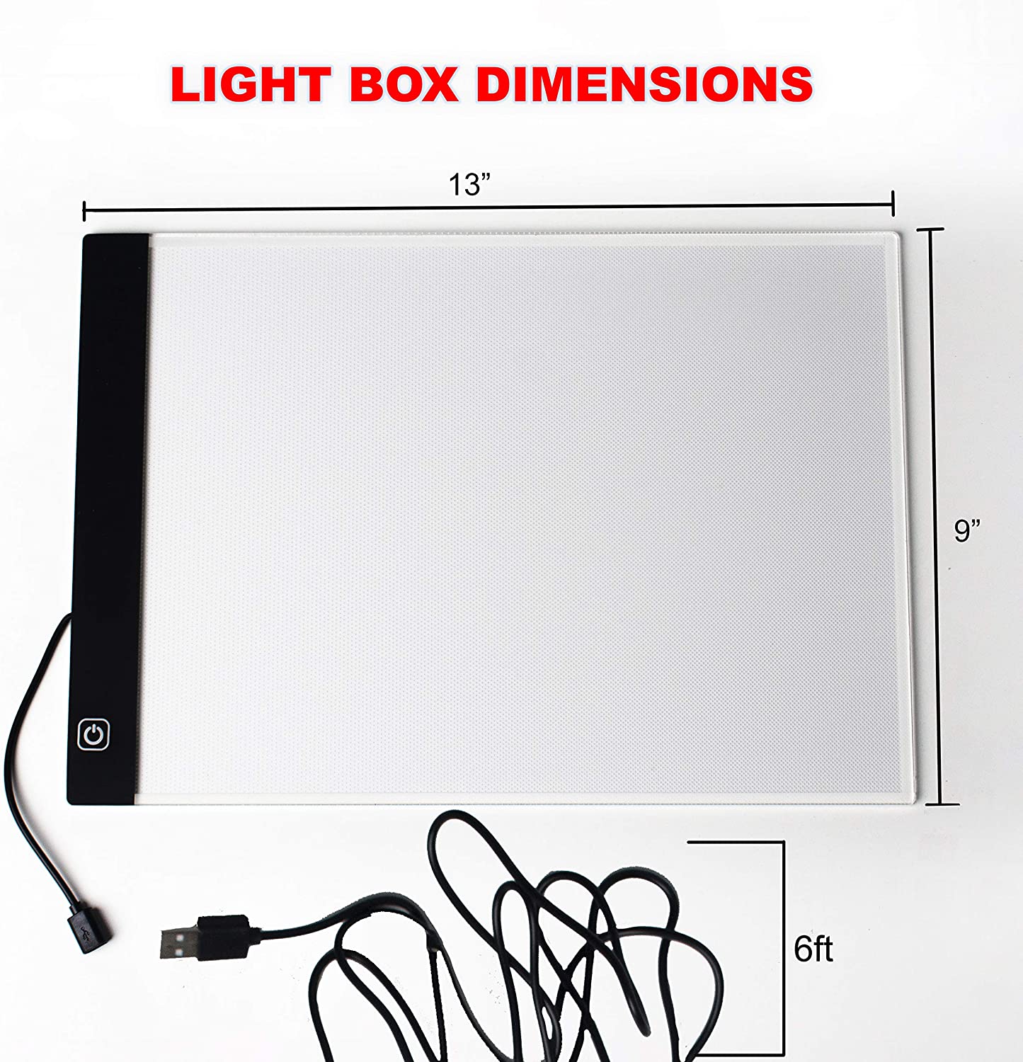 OPEN BOX Light Box for Tracing - A4 13x9 inch