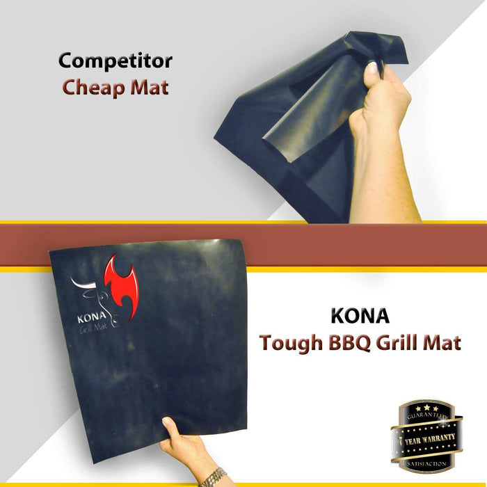 Kona Best Grill Tray with Custom Fit Best Grill Mat- The Ultimate Non-Stick Grilling Tray Combo!