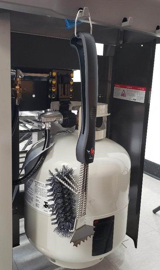 Safe/Clean Ceramic Nylon Bristle Grill Brush with Scraper