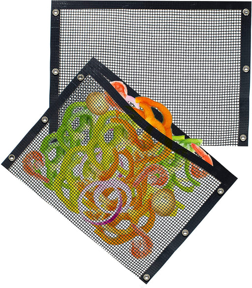 Kona Mesh Grill Bags - Non-Stick BBQ Grilling Bags for Veggies (Set of 2) - Reusable & Easy to Clean
