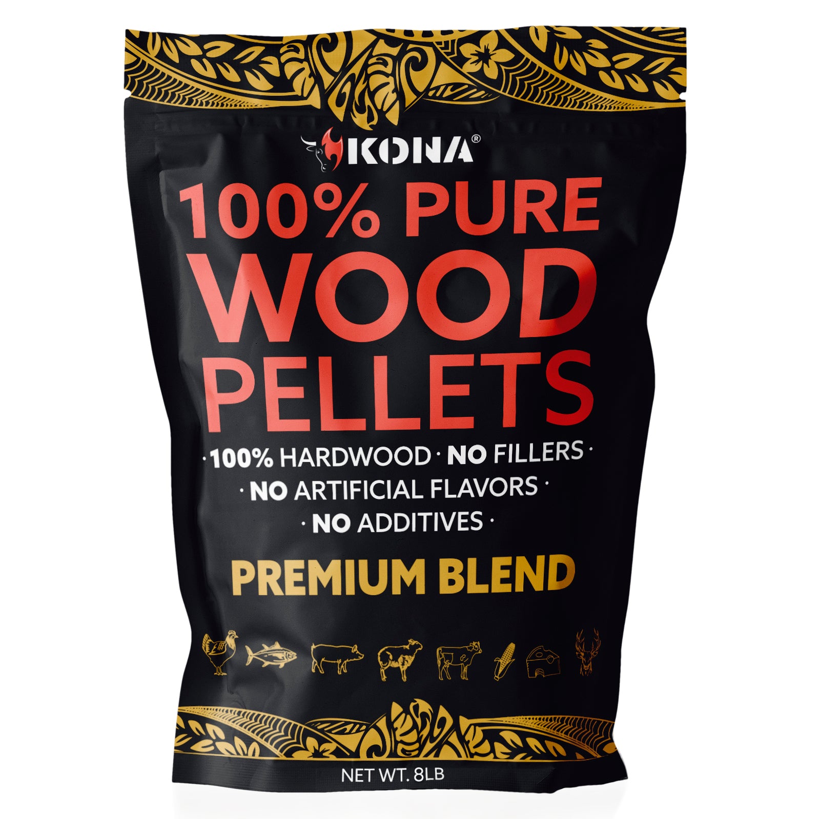 Kona Premium Blend Wood Pellets Nearly Perfect Smoke Flavor Hardwo
