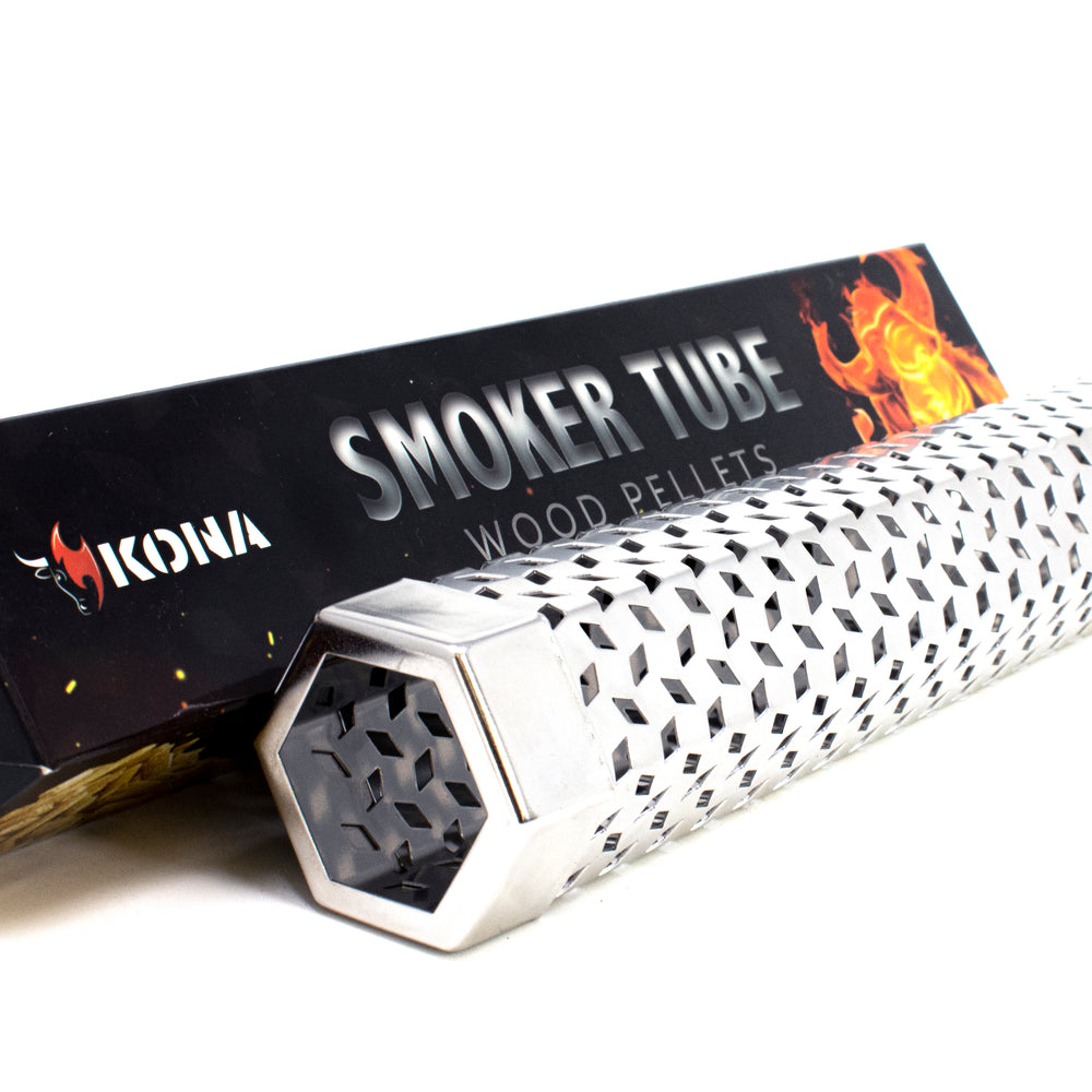 Kona 12" Smoker Tube - Wood Chips or Pellets - 20 Gauge Stainless Steel