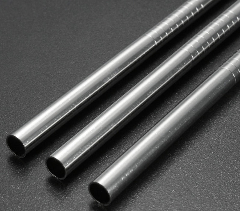 $5 Buck Club - 6 Pack Of Stainless Steel Straws & Cleaner